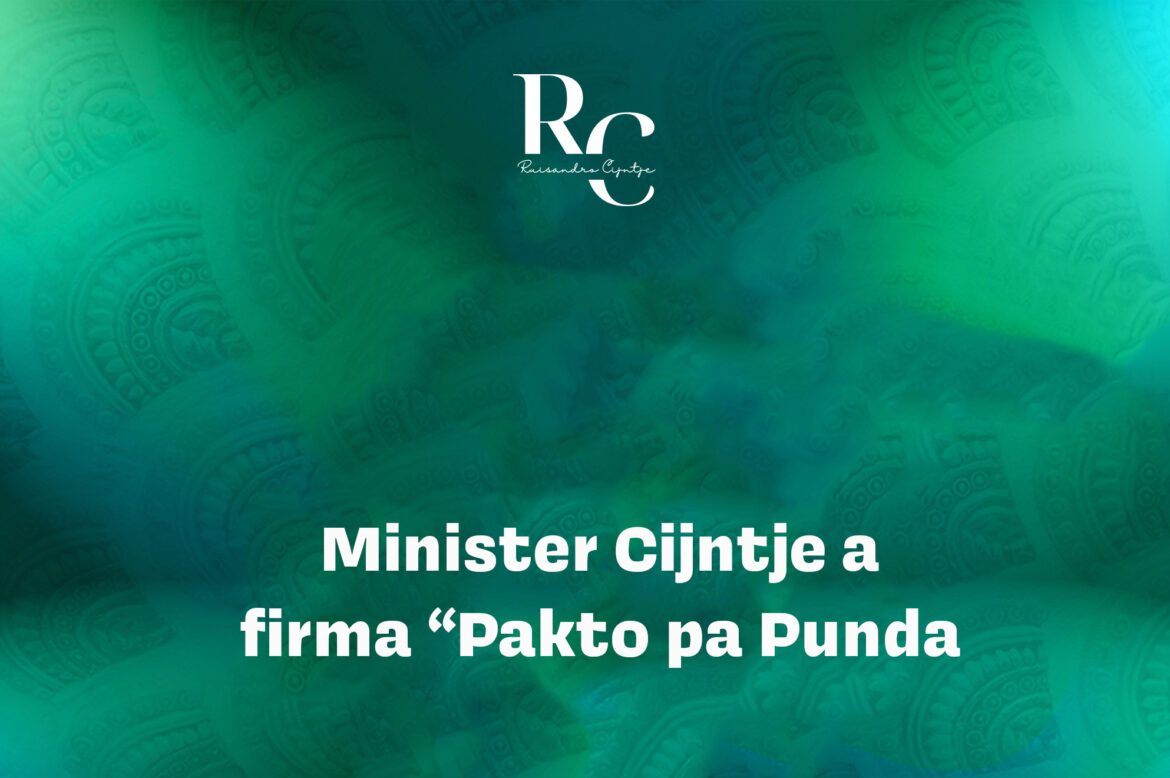 Minister Cijntje (MEO) ta firma ‘Pakto pa Punda’